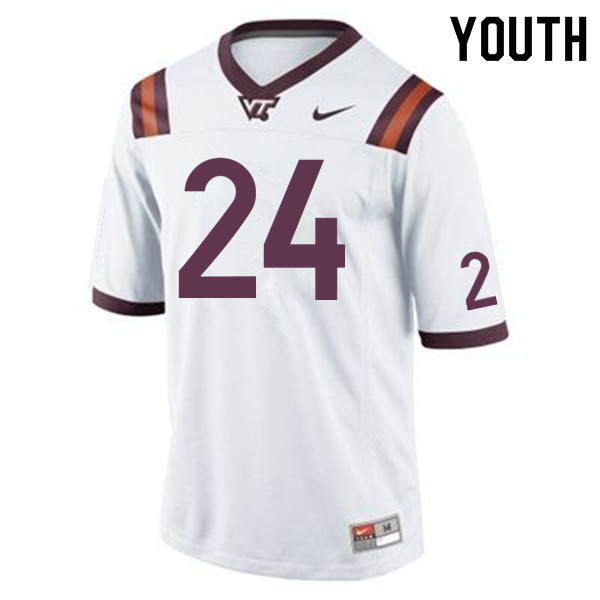Youth #24 Terius Wheatley Virginia Tech Hokies College Football Jerseys Sale-Maroon